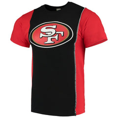 San Francisco 49ers Refried Apparel Sustainable Upcycled Split T-Shirt Black/Scarlet