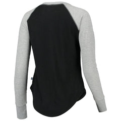 New Orleans Saints Touch Women's Waffle Raglan Lightweight Long Sleeve T-Shirt Black