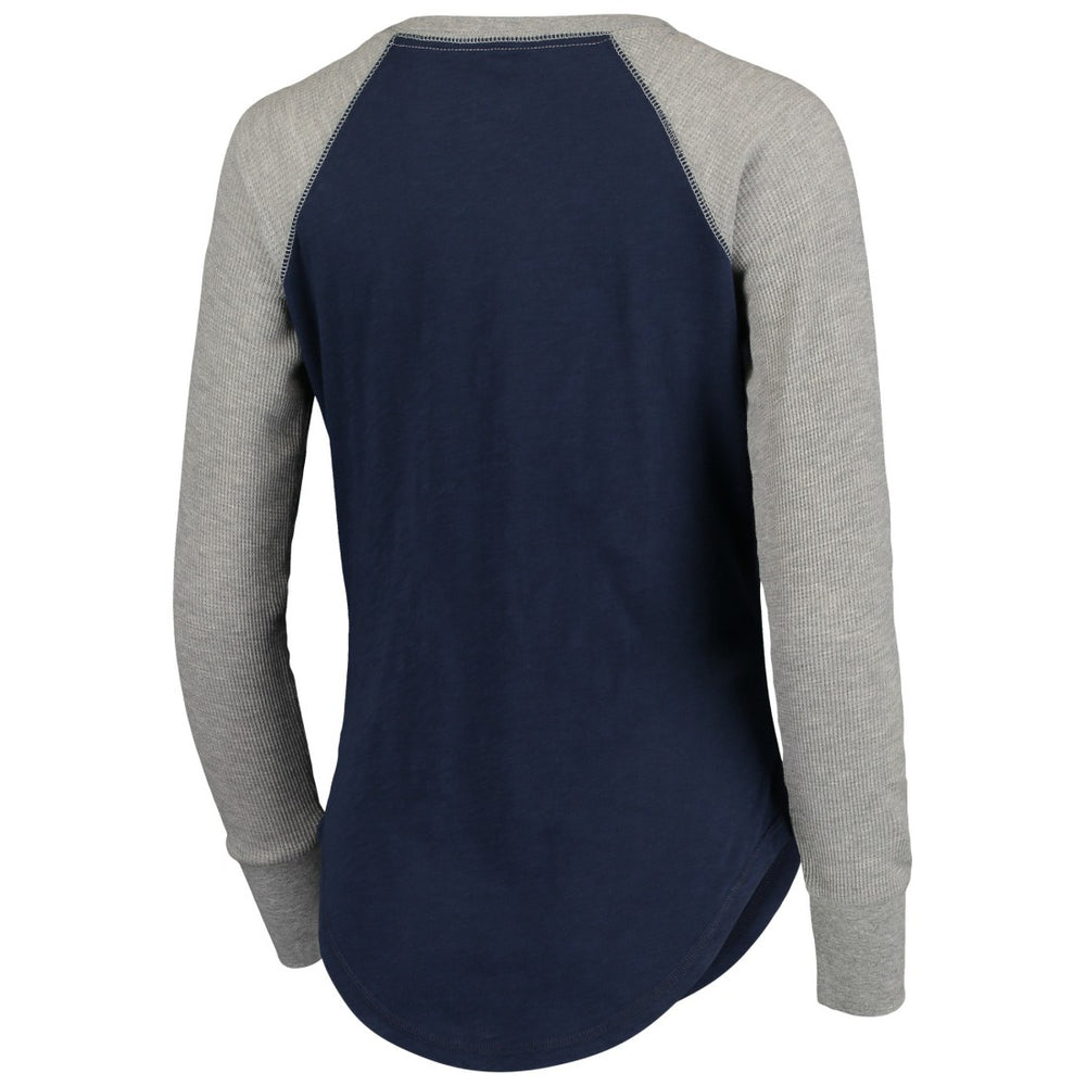 Seattle Seahawks Touch Women's Waffle Raglan Lightweight Long Sleeve T-Shirt College Navy