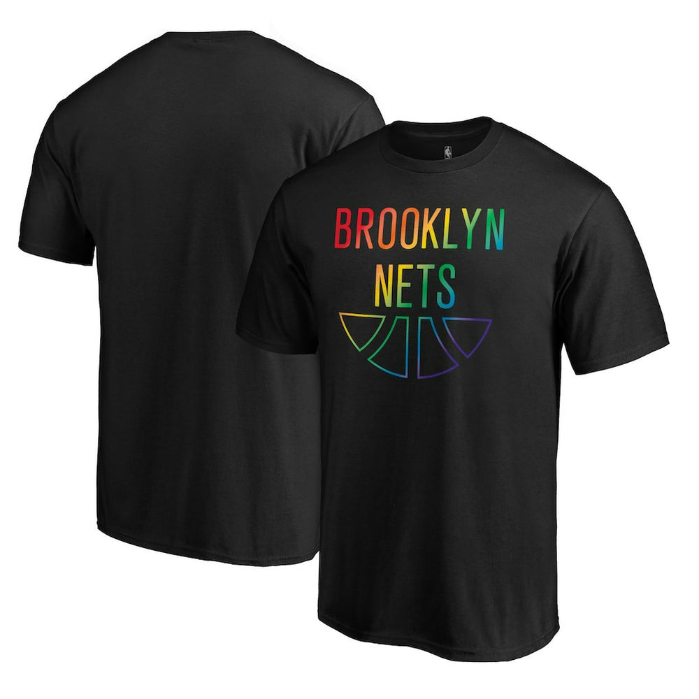 Brooklyn Nets Team Pride Wordmark T-Shirt Black