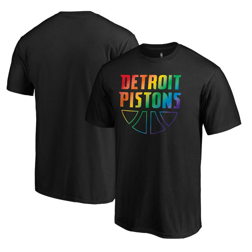 Detroit Pistons Team Pride Wordmark T-Shirt Black