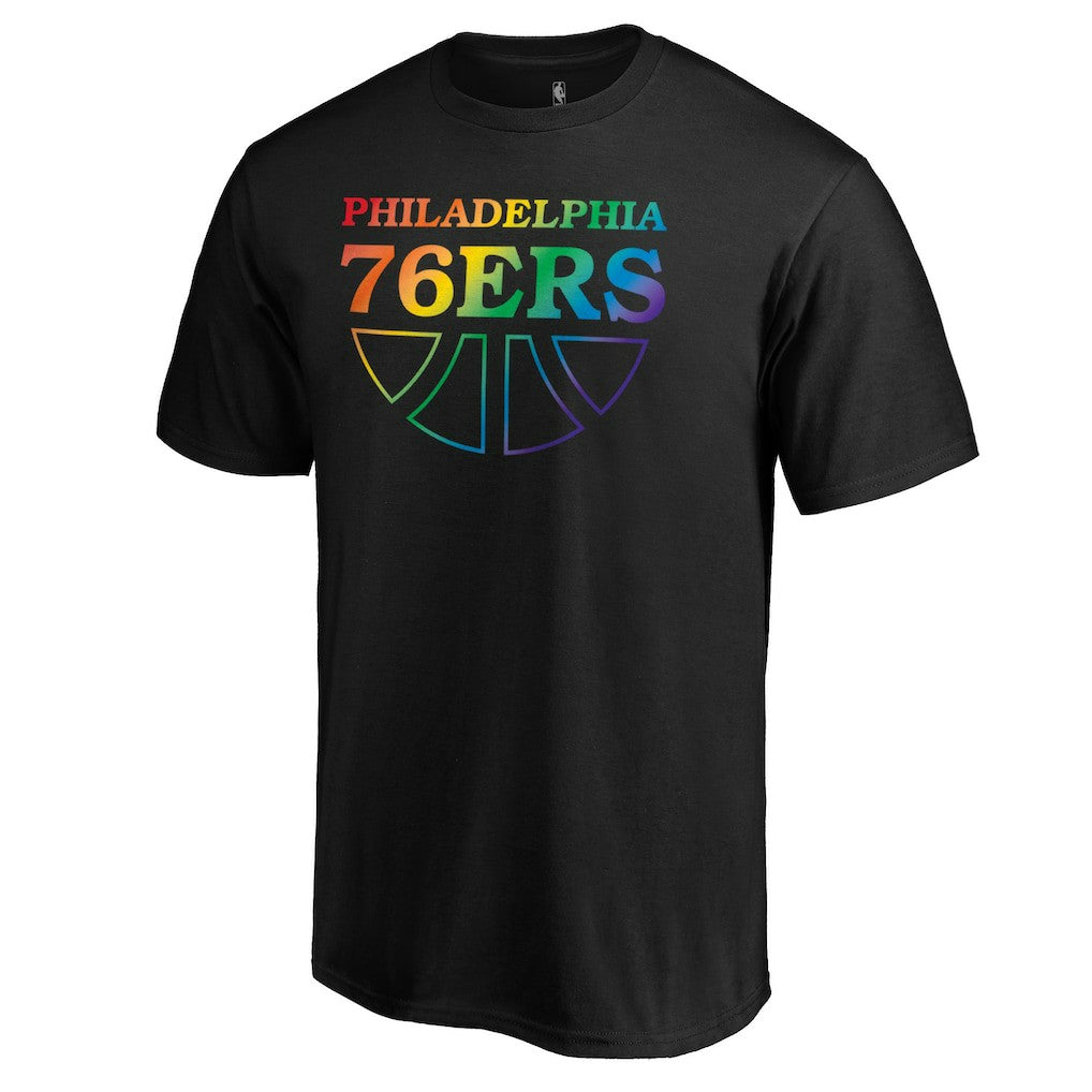 Philadelphia 76ers Team Pride Wordmark T-Shirt Black