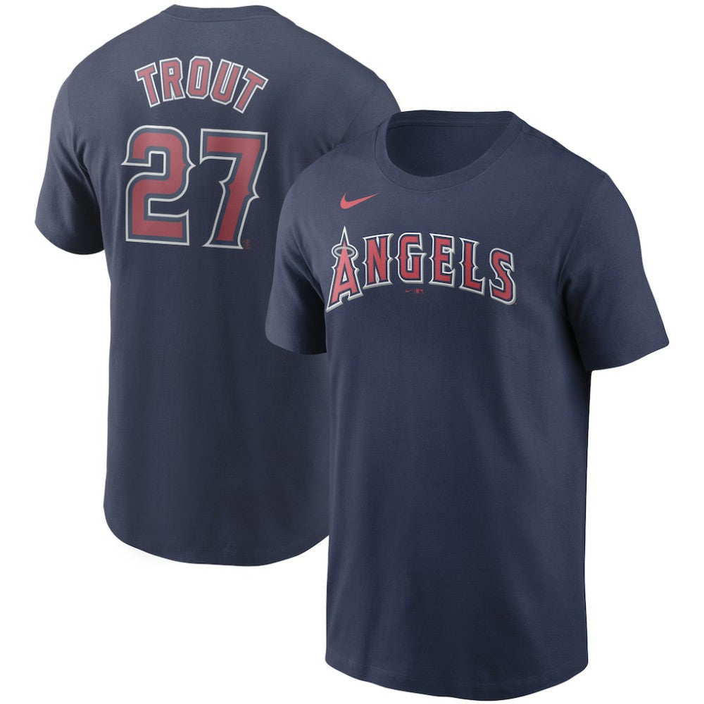 Mike Trout Los Angeles Angels Nike Name & Number T-Shirt - Navy T-shirts