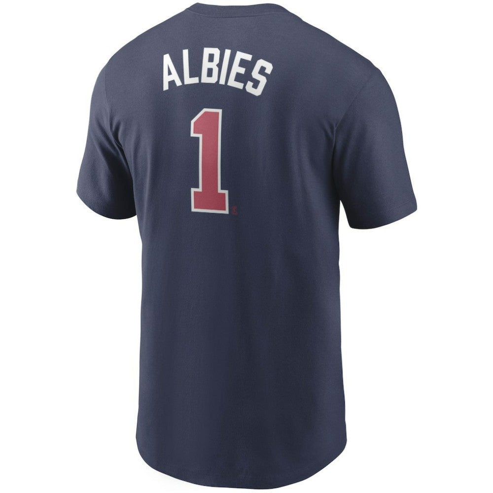 Ozzie Albies Atlanta Braves Nike Fuse Name & Number T-Shirt - Navy T-shirts