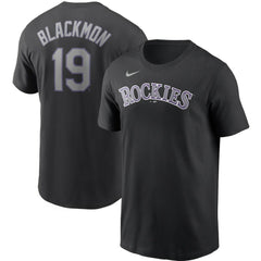 Charlie Blackmon Colorado Rockies Nike Name & Number T-Shirt - Black T-shirts