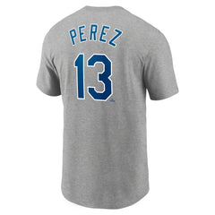 Salvador Perez Kansas City Royals Nike Name & Number T-Shirt - Gray T-shirts