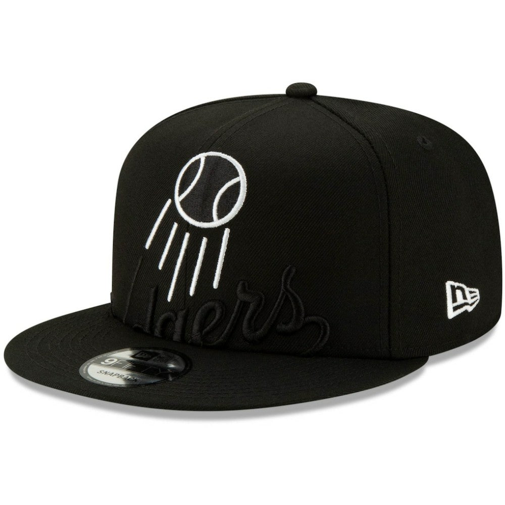 Los Angeles Dodgers New Era Monochrome Logo Elements 9FIFTY Adjustable Snapback Hat - Black Hats