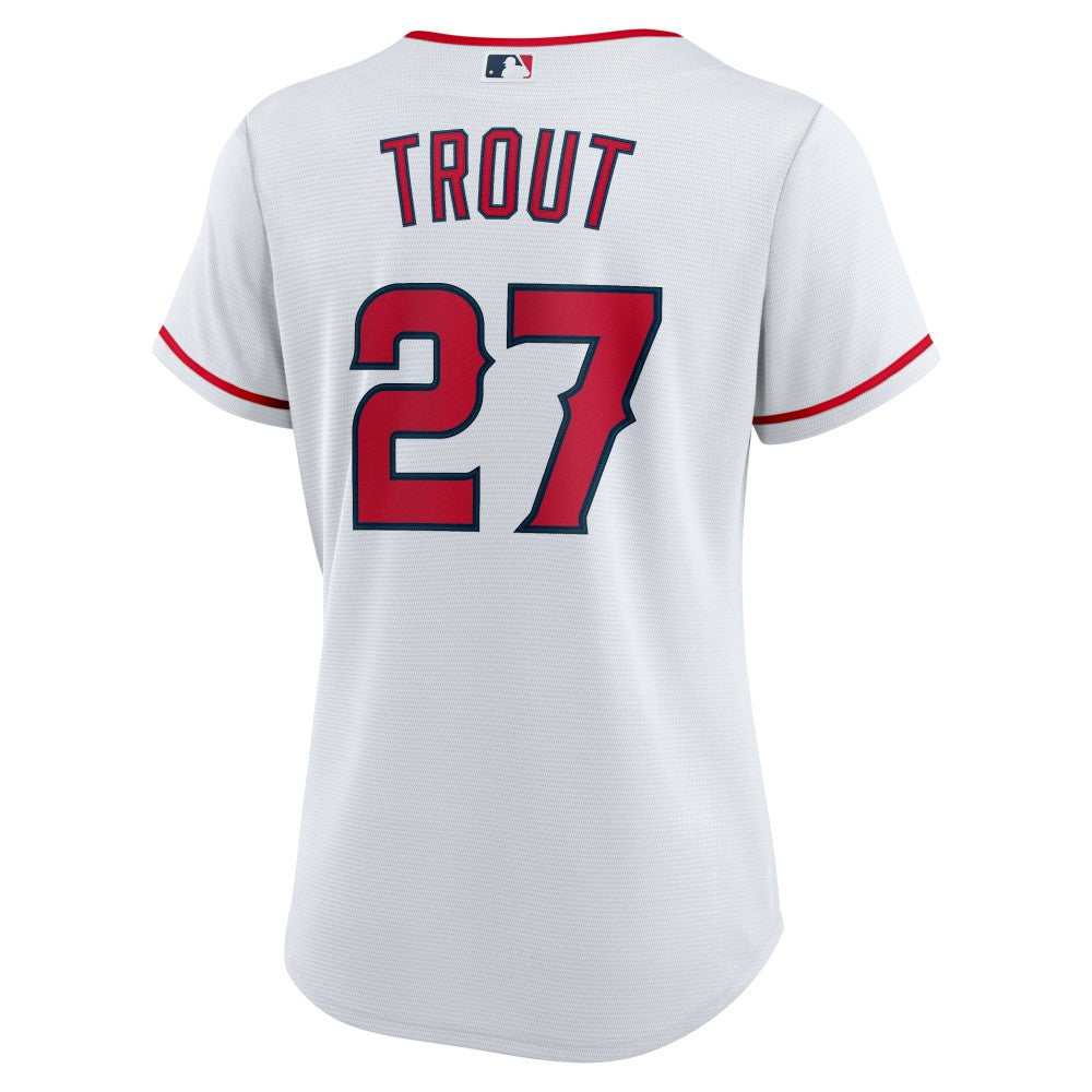 Mike Trout Los Angeles Angels Nike Women's Home Replica Player Jersey - White Jerseys
