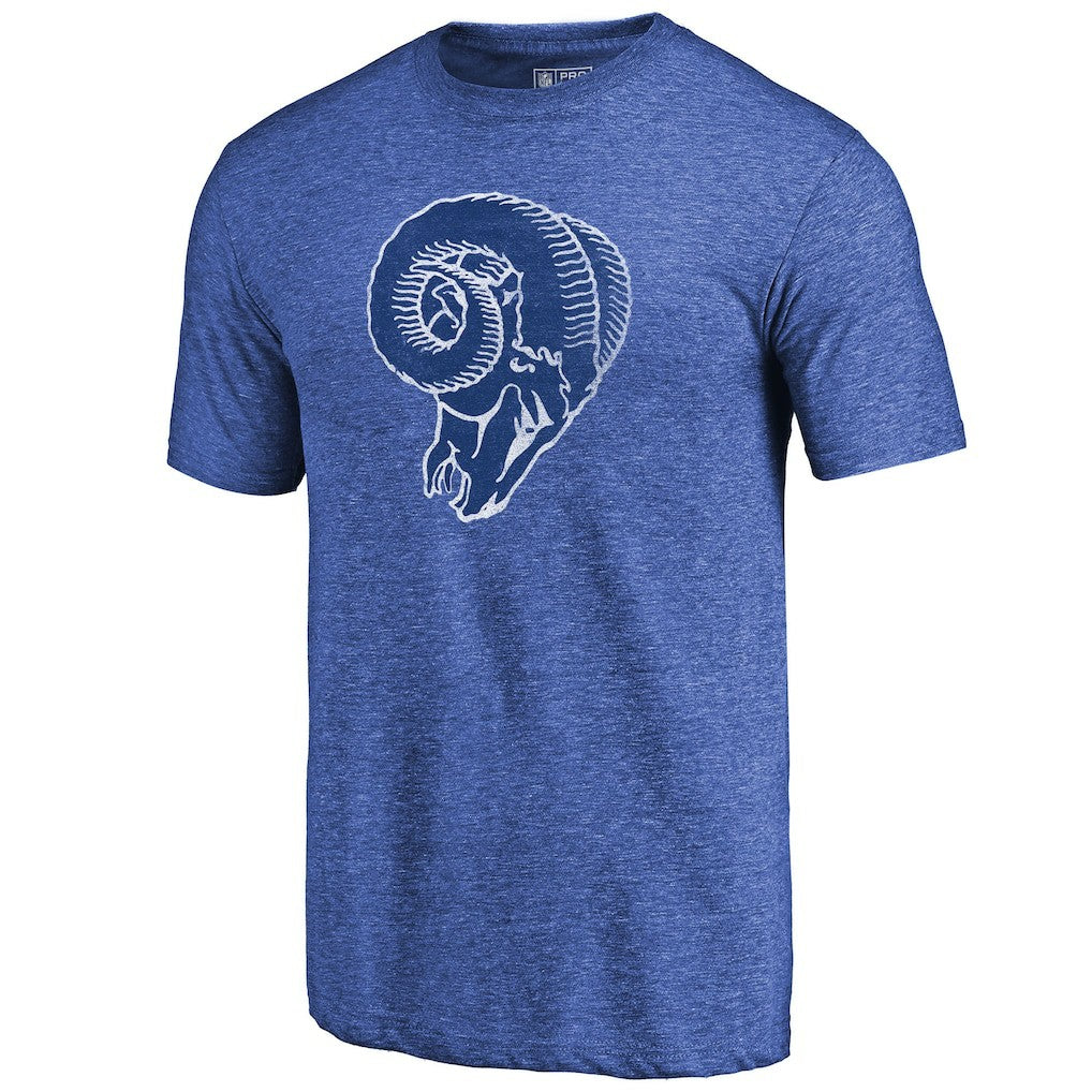Los Angeles Rams Greatest Dad Retro Tri-Blend T-Shirt Heathered Royal
