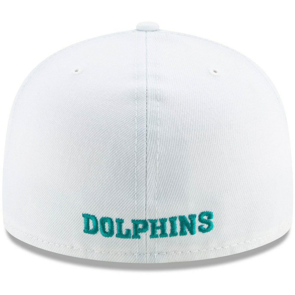 Miami Dolphins New Era Historic Omaha 59FIFTY Fitted Hat White