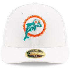 Miami Dolphins New Era Omaha Low Profile 59FIFTY Fitted Hat White