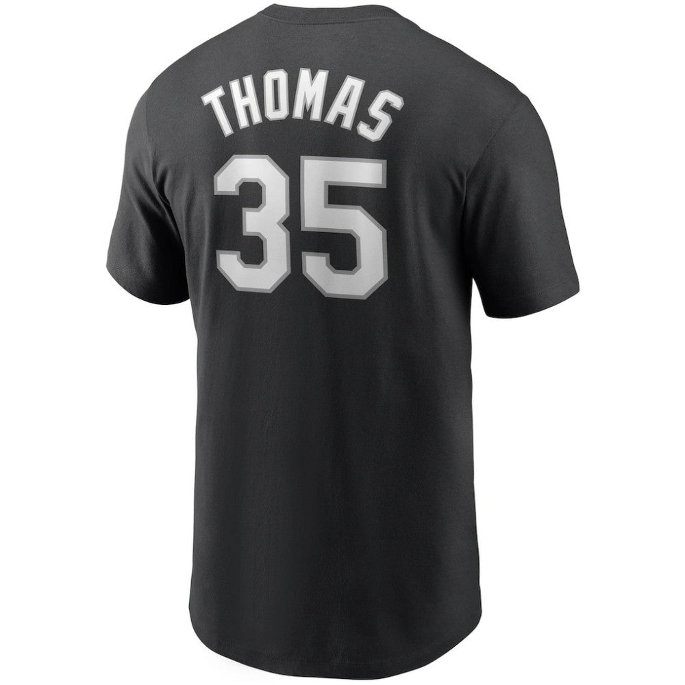 Frank Thomas Chicago White Sox Nike Cooperstown Collection Name & Number T-Shirt - Black T-shirts
