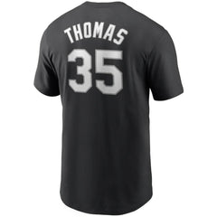 Frank Thomas Chicago White Sox Nike Cooperstown Collection Name & Number T-Shirt - Black T-shirts