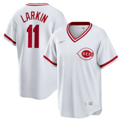 Barry Larkin Cincinnati Reds Nike Home Cooperstown Collection Player Jersey - White Jerseys
