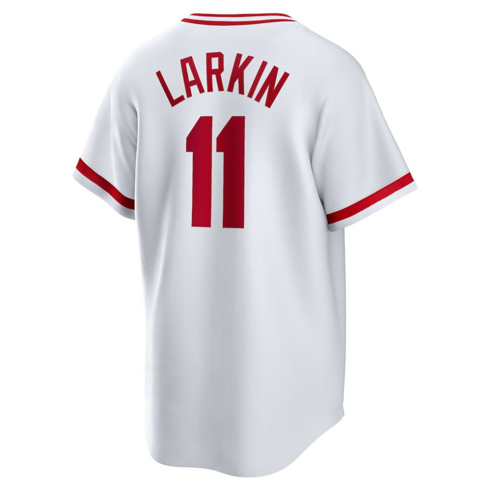 Barry Larkin Cincinnati Reds Nike Home Cooperstown Collection Player Jersey - White Jerseys