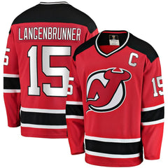 NHL Jamie Langenbrunner New Jersey Devils Fanatics Premier Breakaway Retired Player Jersey - Red