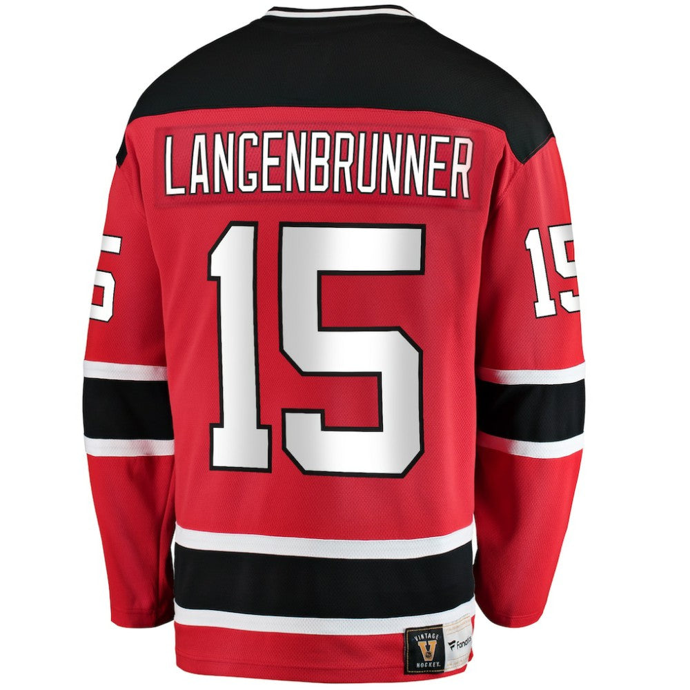 NHL Jamie Langenbrunner New Jersey Devils Fanatics Premier Breakaway Retired Player Jersey - Red