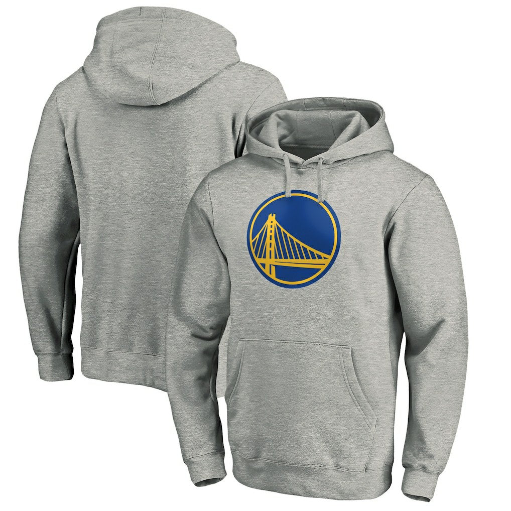 Golden State Warriors Primary Logo Pullover Hoodie Heather Gray