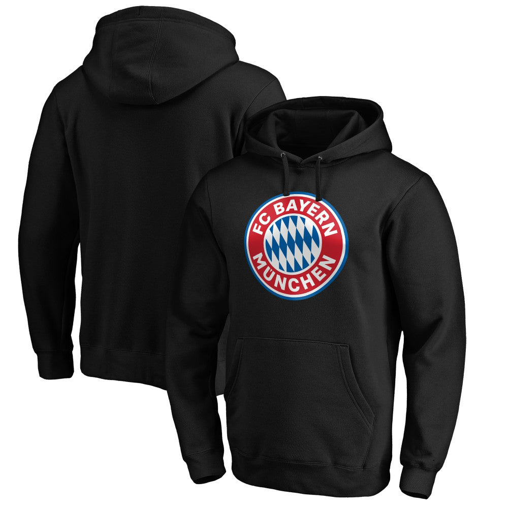 Bayern Munich Logo Pullover Hoodie Black sale