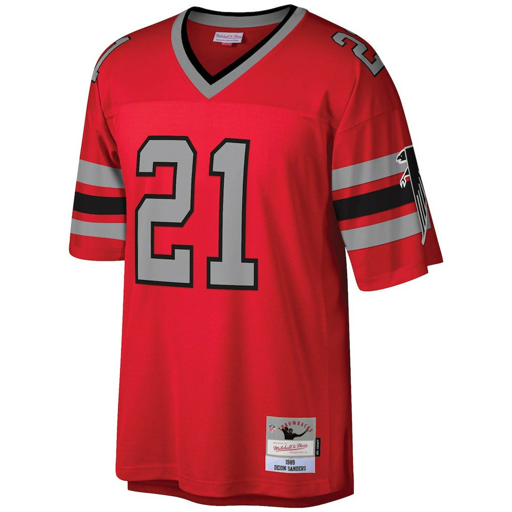 Deion Sanders Atlanta Falcons Legacy Replica Jersey Red