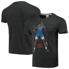 RJ Barrett New York Knicks Player Graphic Tri-Blend T-Shirt Heathered Charcoal