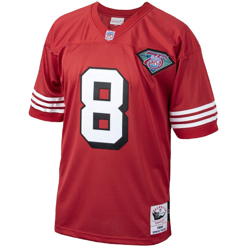 Steve Young San Francisco 49ers 1994 Authentic Throwback Retired Player Jersey Scarlet
