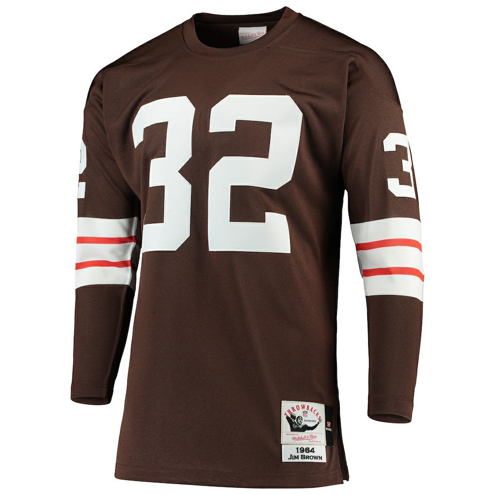 Jim Brown Cleveland Browns 1964 Authentic Throwback Retired Player Jersey Brown
