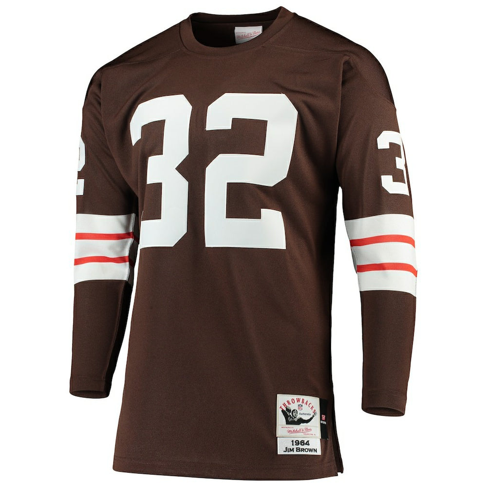 Jim Brown Cleveland Browns 1964 Authentic Throwback Retired Player Jersey Brown