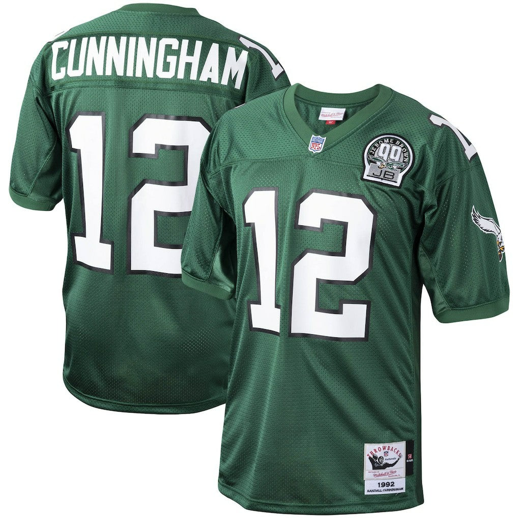 Randall Cunningham Philadelphia Eagles 1992 Authentic Throwback Retired Player Jersey Green