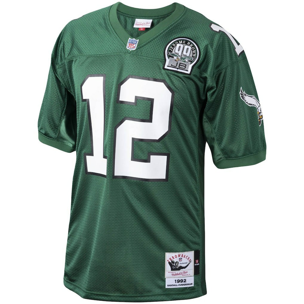 Randall Cunningham Philadelphia Eagles 1992 Authentic Throwback Retired Player Jersey Green