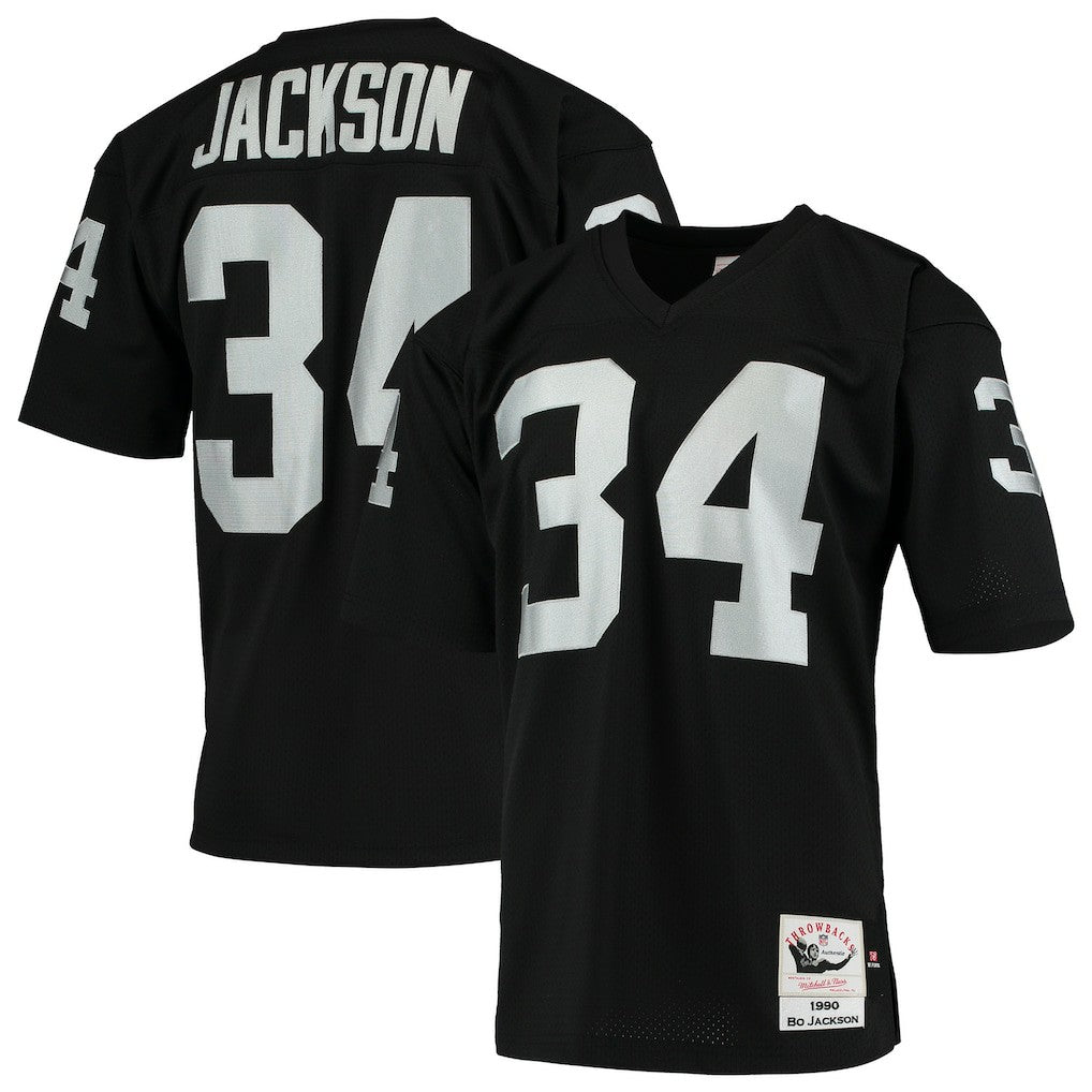 Bo Jackson Las Vegas Raiders 1990 Authentic Throwback Retired Player Jersey Black