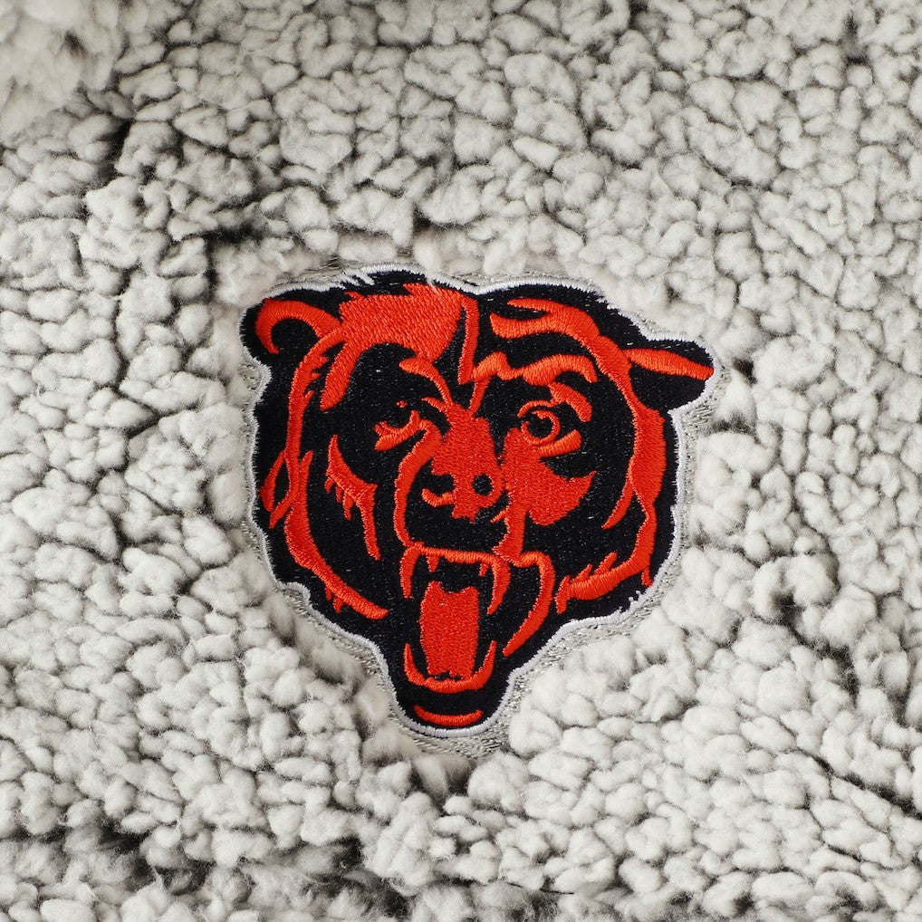 Chicago Bears Women's Sherpa Quarter-Zip Pullover Jacket Gray