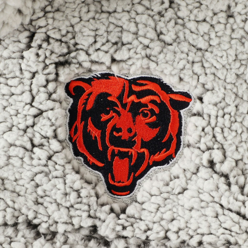 Chicago Bears Women's Sherpa Quarter-Zip Pullover Jacket Gray