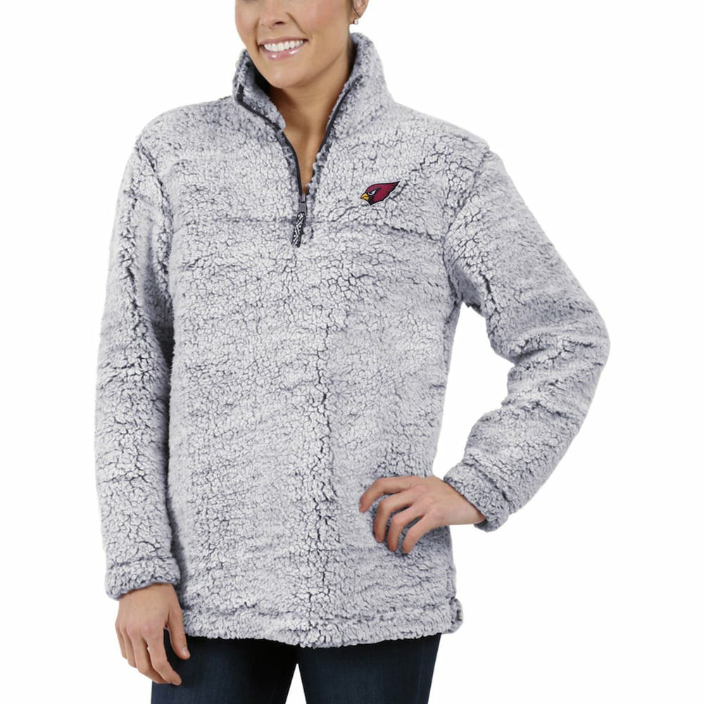Arizona Cardinals G-III 4Her by Carl Banks Women's Sherpa Quarter-Zip Pullover Jacket Gray