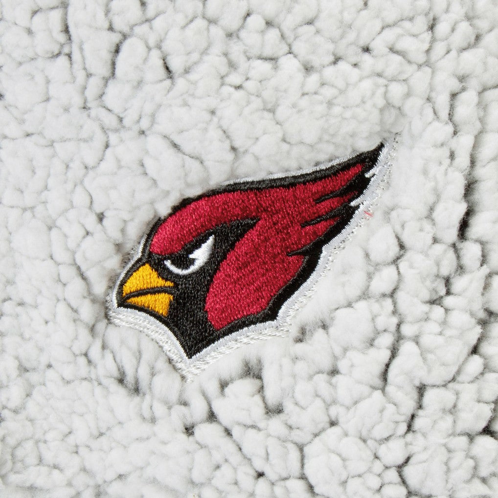 Arizona Cardinals G-III 4Her by Carl Banks Women's Sherpa Quarter-Zip Pullover Jacket Gray
