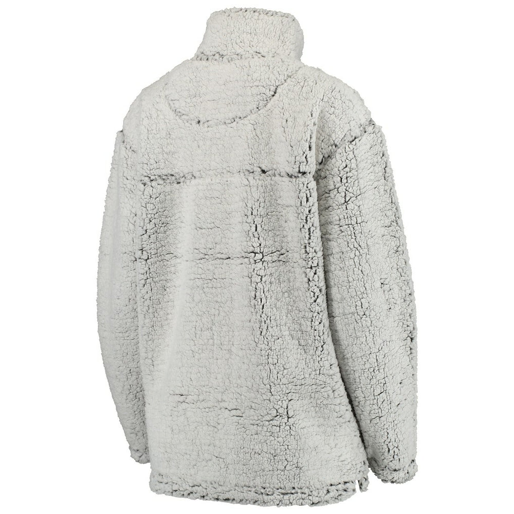Philadelphia Eagles Women's Sherpa Quarter-Zip Pullover Jacket Gray