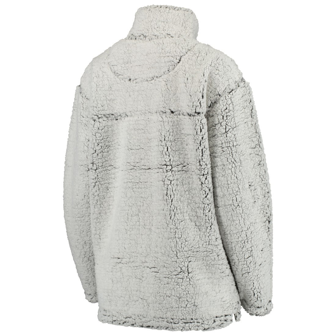 Green Bay Packers Women's Sherpa Quarter-Zip Pullover Jacket Gray