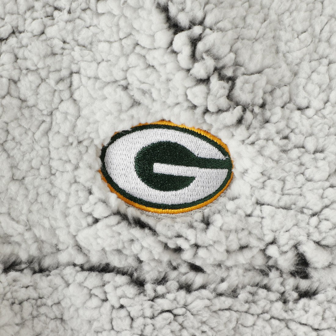 Green Bay Packers Women's Sherpa Quarter-Zip Pullover Jacket Gray
