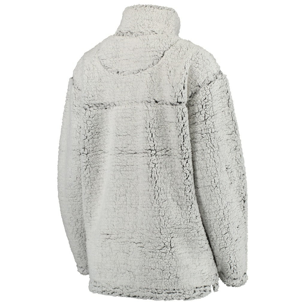 Pittsburgh Steelers Women's Sherpa Quarter-Zip Pullover Jacket Gray