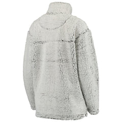 Pittsburgh Steelers Women's Sherpa Quarter-Zip Pullover Jacket Gray