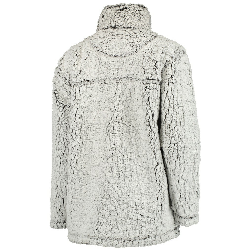 Minnesota Vikings Women's Sherpa Quarter-Zip Pullover Jacket Gray