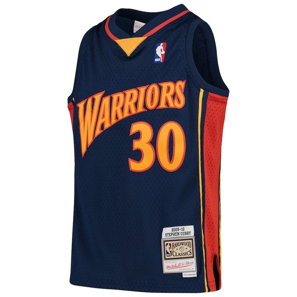 Stephen Curry Golden State Warriors Youth 2009-10 Hardwood Classics Swingman Throwback Jersey Navy
