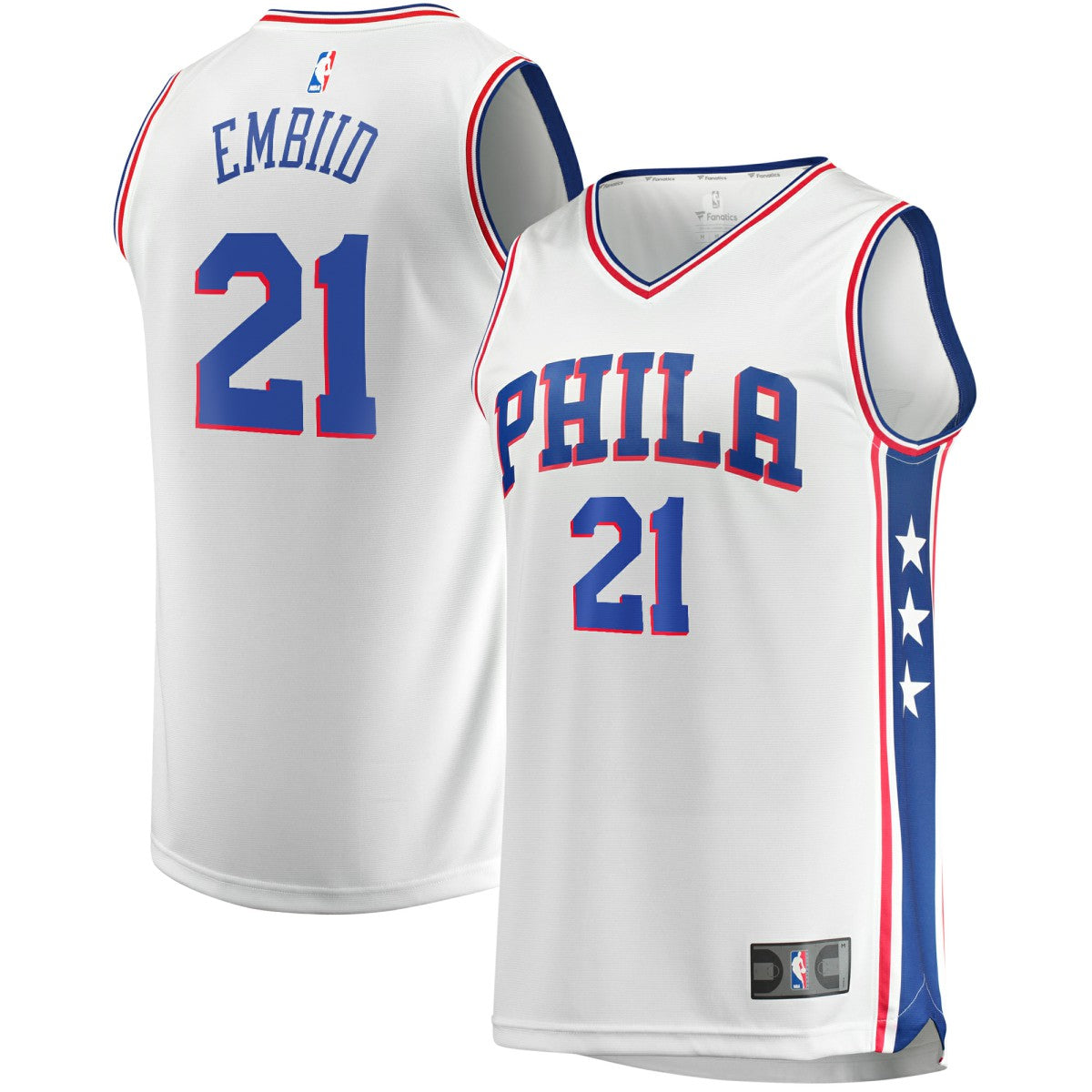 Joel Embiid Philadelphia 76ers Replica Jersey Association Edition White