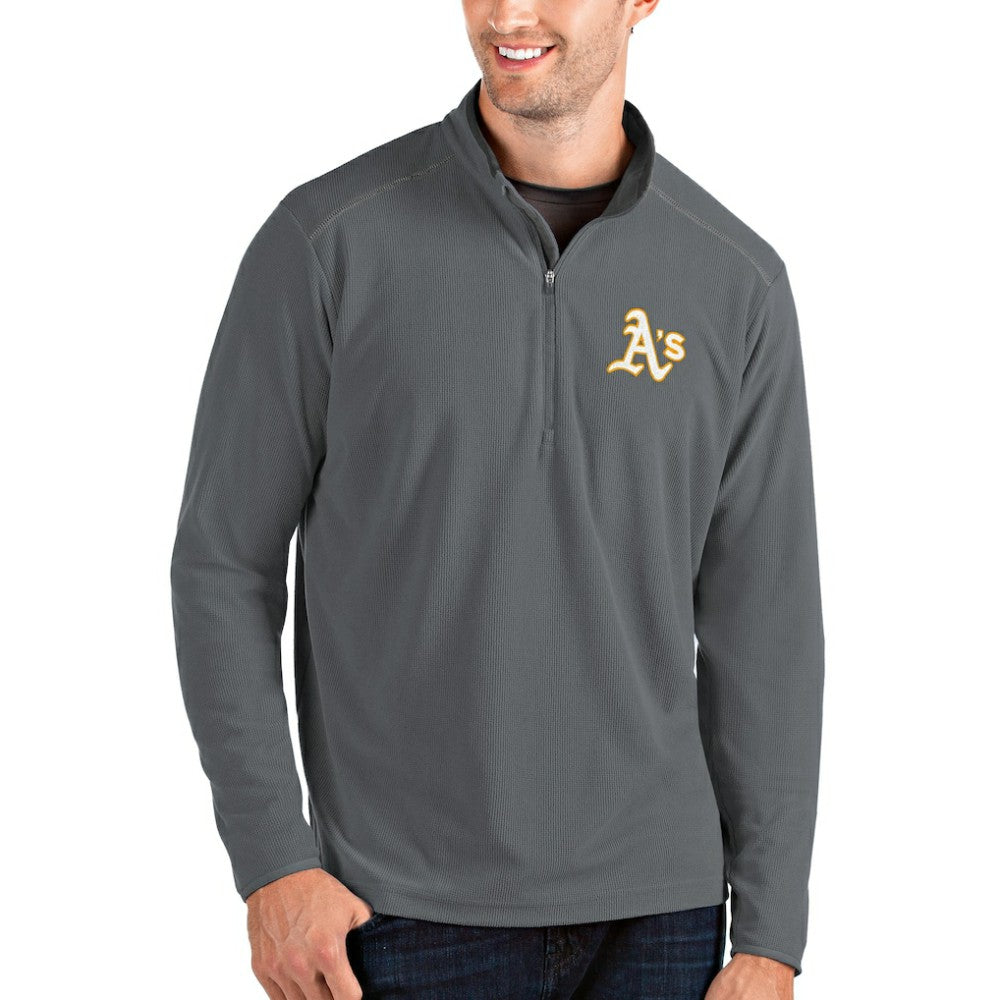 Athletics Antigua Glacier Quarter-Zip Pullover Jacket - Gray Jackets