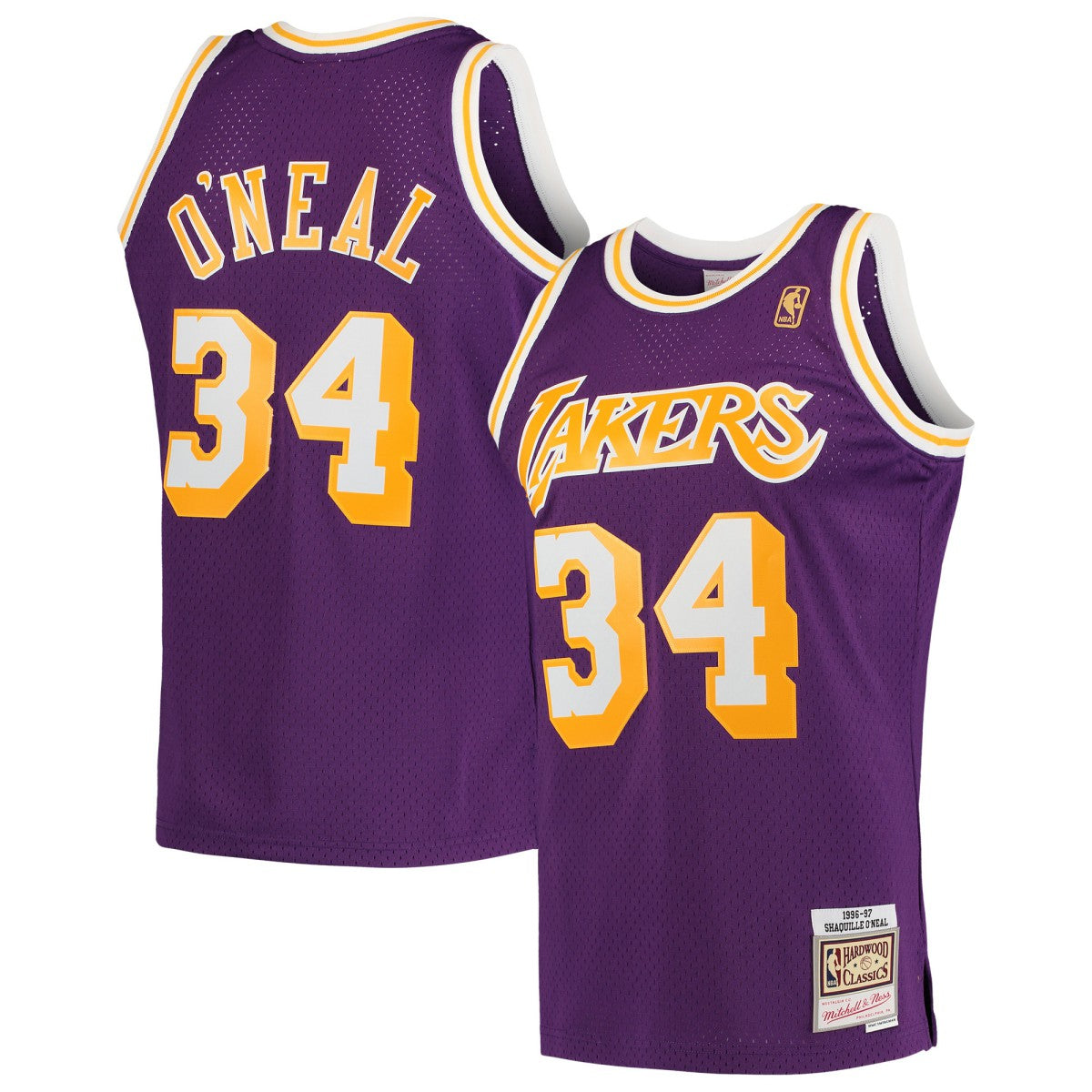 Shaquille O'Neal Los Angeles Lakers Hardwood Classics Swingman Jersey Purple