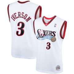 Allen Iverson Philadelphia 76ers Hardwood Classics Swingman Jersey White