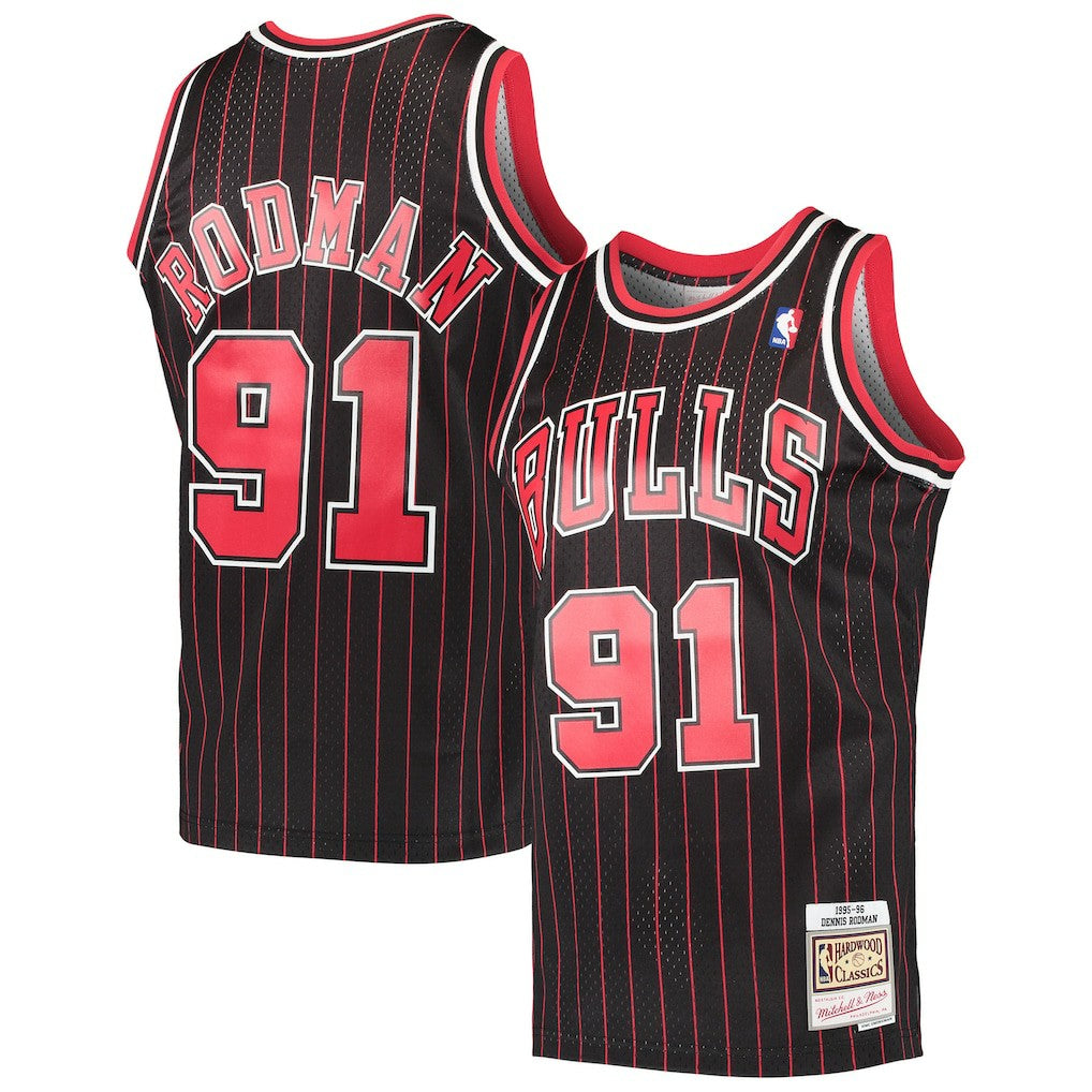 Dennis Rodman Chicago Bulls Hardwood Classics Swingman Jersey Black