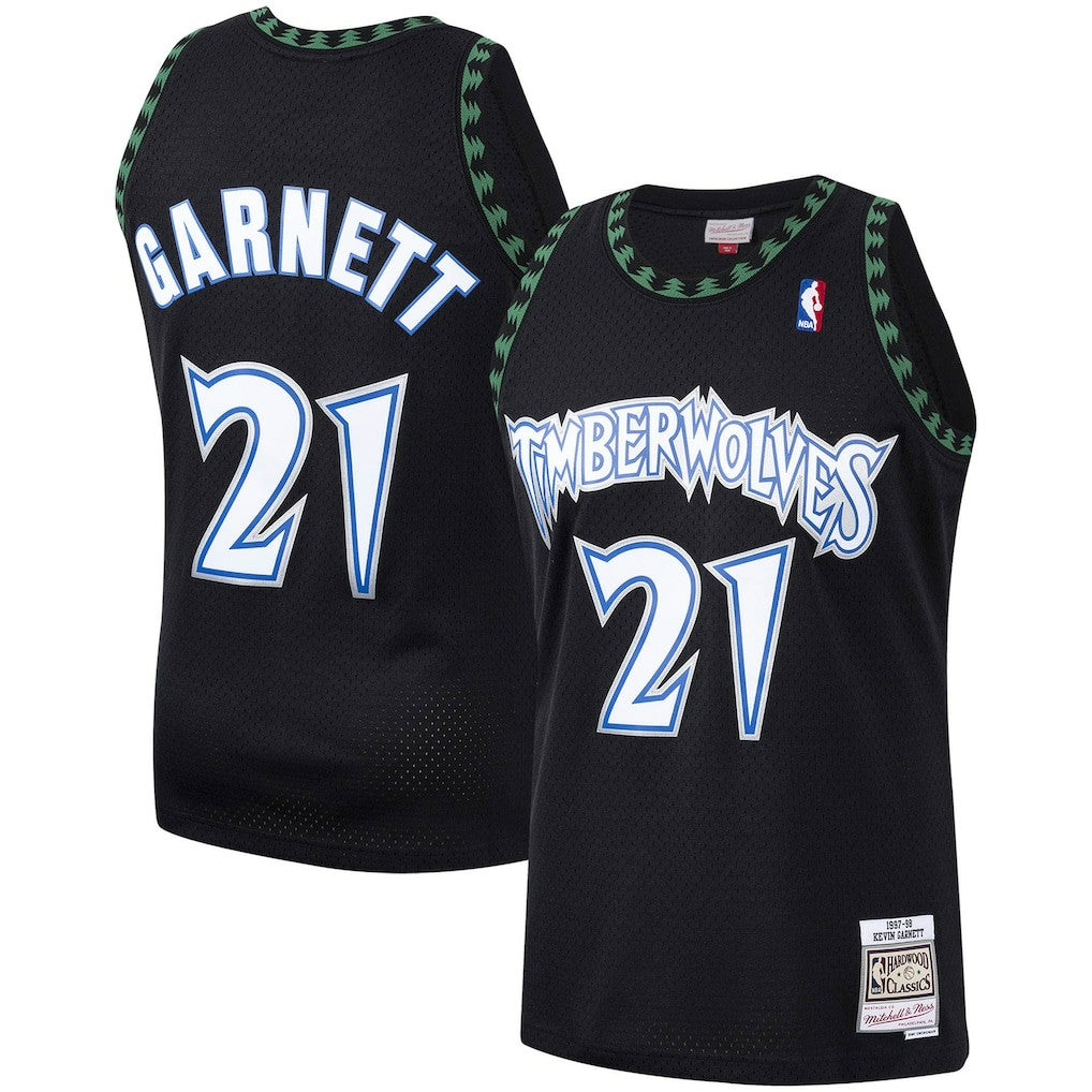 Kevin Garnett Minnesota Timberwolves Hardwood Classics Swingman Jersey Black