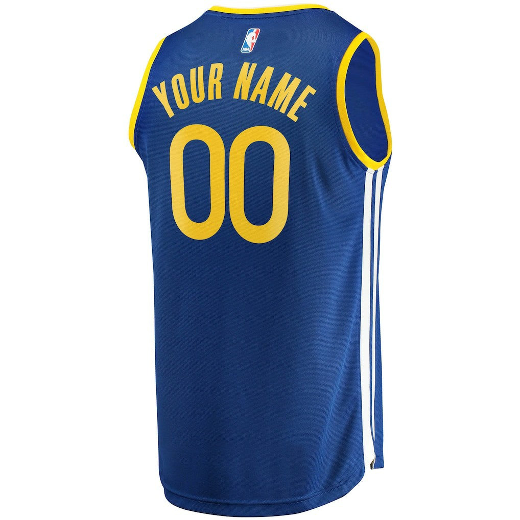 Golden State Warriors Fast Break Custom Replica Jersey Royal Icon Edition