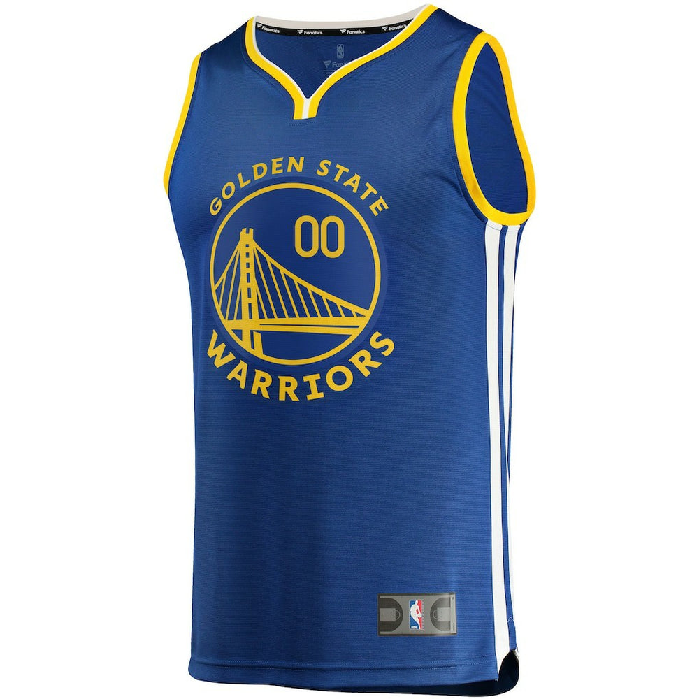 Golden State Warriors Youth 2019/20 Fast Break Custom Replica Jersey Royal Icon Edition